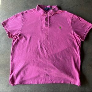 Polo by Ralph Lauren Pink Polo Shirt Cotton Pique